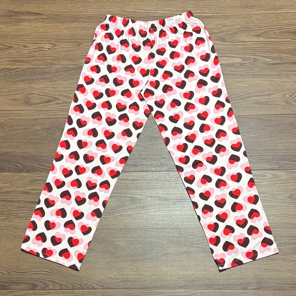 kate spade Heart Print Pajama Bottoms - Pink, Red, Black Size: Small - Picture 3 of 7